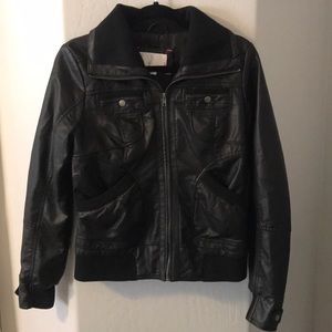 Xhilaration black leather jacket- worn once